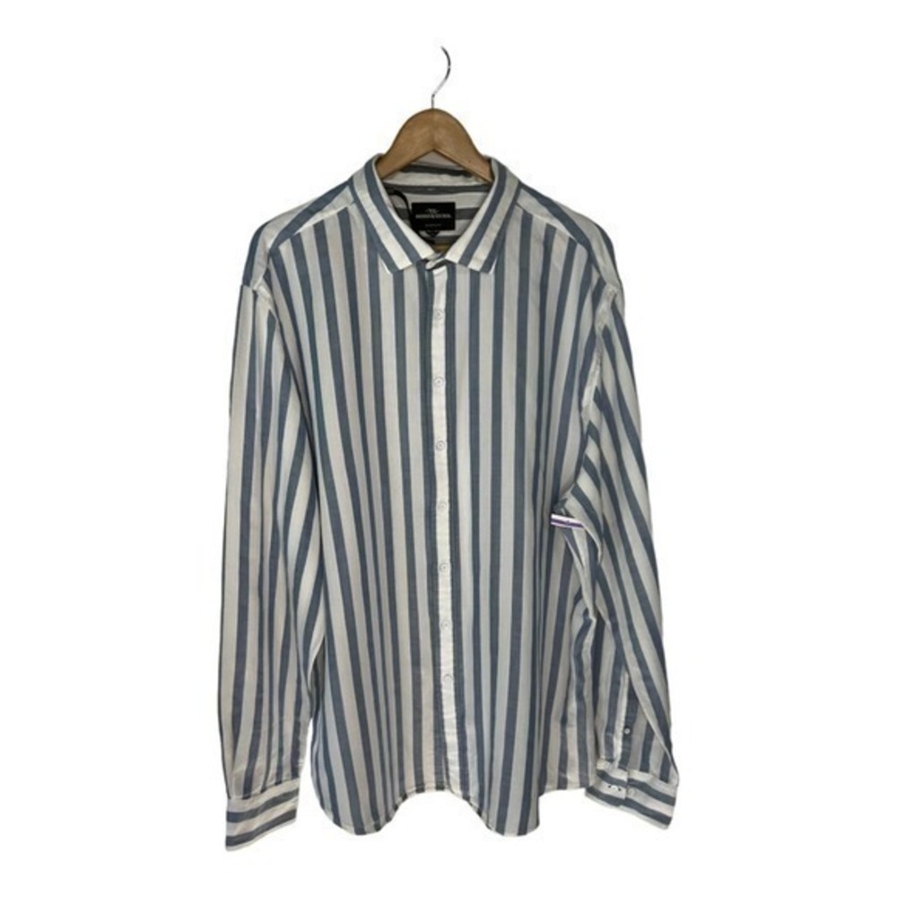 Rodd & Gunn Brancott Long Sleeve Striped Button Down Shirt Size 3XL NWT